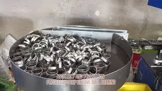 Assembly and production process of deep groove ball bearing