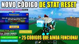 NOVO CÓDIGO DE RESET STATUS + 25 CÓDIGOS DE EXP BELI E RESET DO BLOX FRUITS - blox fruit codes