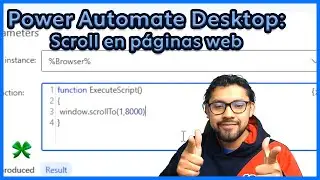 Power Automate Desktop: Scroll en páginas web