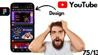 📱 New YouTube Update UI Design in Figma | 75 Hard day 13
