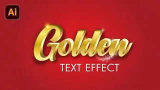 How to create Golden text effect in Adobe Illustrator 2021