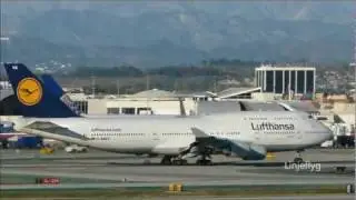 Rare Runway 07 KLAX, compilation of aircraft movement