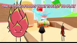 only using foods that is fast to play in secret staycation #roblox #secretstaycation