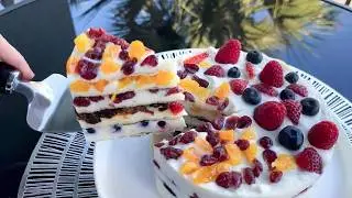 Cake without oven! 🍮 Worlds Most Delicious Easy Dessert| x Minutes Cold Dessrt  🤶#songrecipe 🎅