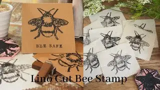 Lino Cut Bee Stamp