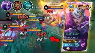BEST HYPER CARRY BUILD FOR BENEDETTA 2025!! 🔥 WAR AXE + HUNTER STRIKE | MOBILE LEGENDS