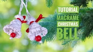 Macrame Christmas Bell tutorial. Макраме колокольчик на елку.