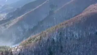 Aerial Winter Snow Nature flight POV view