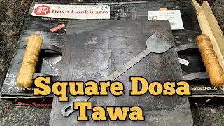 Rosh Cookwear Square Dosa Tawa | Cast Iron Dosa Tawa Unboxing | Paper Roast Tawa