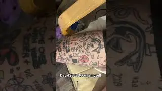 Day 428 tattooing myself come watch !!