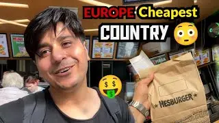 Itna Sasta Burger Mil Gya 😳 Europe ki Cheapest Country🤑 #europetrip #cheapestcountry