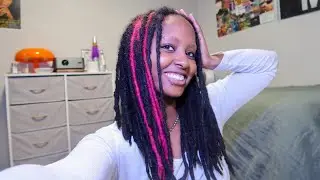 bleaching & dying my locs pink! 