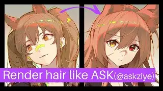 Analysis: How to render hair like ASK! (CSP file download) [日本語字幕付き]