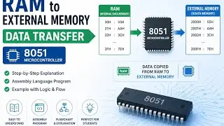 RAM to External Memory Data Transfer in 8051 Microcontroller