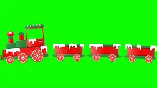 🚆Christmas Train Green Screen | Green Screen Christmas Train | Green Screen Background (No Copyright