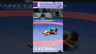 💥Франк Чамизо уступая после первого периода 6:1 Китайцу Фенгу Лу ,вырвал победу #вольная_борьба