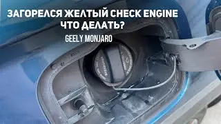 Загорелся желтый Check Engine  на приборной панели, что делать? Джили Монжаро/ Geely Monjaro