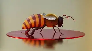 Honey Bee - Stylistic 3D Model Showcase - Blender Cycles Render