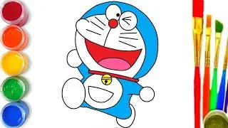 How to draw and color a doraemon