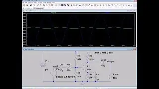 LTspice XVII bipolar amplifier simulation