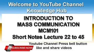 MCM101 Grand Lecture 22 to 45 Final Term