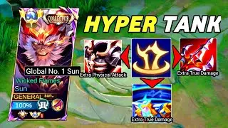 REVAMPED SUN HYPERCARRY TANK BUILD IS WOW!😱 | SUN BEST BUILD AND EMBLEM 2024 | MLBB