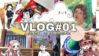Vlog#01: ✨(Trying out oil paint, reading, unboxing mangas and etc.) 📚|| Philippines