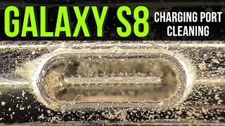 Galaxy S8 charging port cleaning under the microscope at Phone Fix Craft  Real speed video