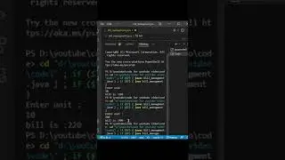 Bill managment calculator system in java | java beginners projects | project to learn java | #shorts