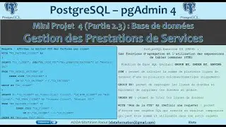Mini Projet 4 (Partie 2) : Commandes de base SQL (Les fonctions d'agrégation - CTE) - PostgreSQL #35
