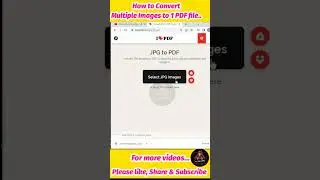 How to Merge ALL Your JPEG Files Into ONE PDF | how to merge jpeg files to one pdf  