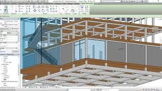 Tutorial 1: Revit 3-floor building ---6--- Rendering walking through movie