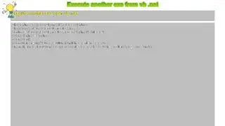 How to : Execute another exe from vb .net