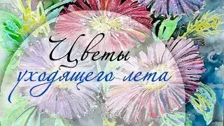 Осенние цветы, как нарисовать астры 🌺