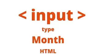 input type month in html | How To Set Month In html | Input type month | month input type in html#84