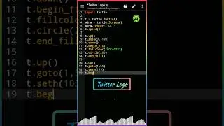 Twitter Logo in python || NR Tech Knowledge #python #programming #shorts