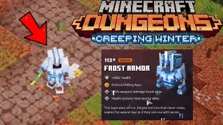 Frost Armor GAMEPLAY - Minecraft Dungeons DLC Item from Creeping Winter
