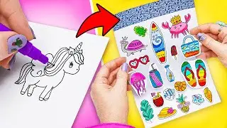 Aufkleber selber machen || Einfache Bastelarbeiten