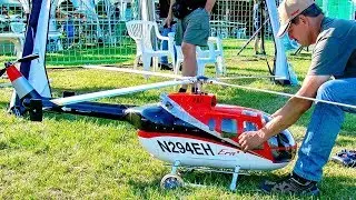 SUPER BIG RC BO-105 SCALE MODEL ELECTRIC HELICOPTER FLIGHT DEMONSTRATION