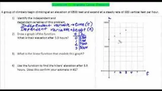 Linear Function Application Problem