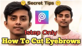 Cut eyebrow in PicsArt / one step only / full details video on my channel/ #shorts