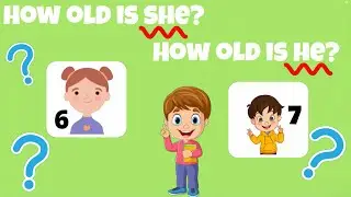 How old is he? How old is she? Age | He  She | Learn English for kids