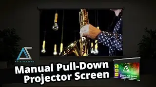 AKIA Manual Pull Down Movie Theater | Home Theater Projector Screen with Slow Retract Mechanism​