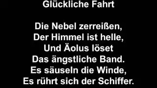 Glückliche Fahrt (Johann Wolfgang von Goethe)