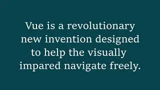 Vue: A Robot to Help the Visually Impaired