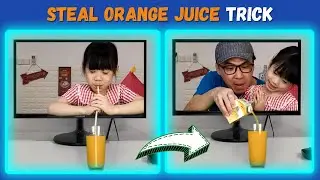Grab ORANGE juice from SCREEN (Recreate Fun Green Screen Magic) 