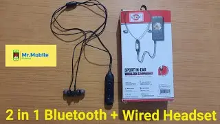 2 in 1 Bluetooth + Wired Headset | Bluetooth Cum  Wired Earphones | Locket, Sports Design |₹450|