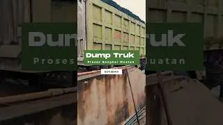 Truk batubara bongkar muatan 