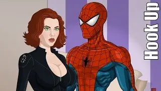 Cartoon Hook-Ups: Spider Man and Black Widow
