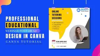 How To Design Educational Webinar Post or Ad - Canva Tutorial - Creators Anchor